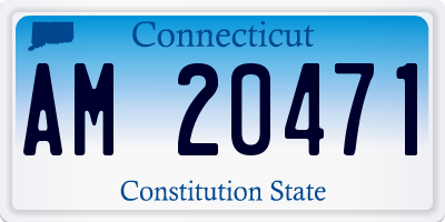 CT license plate AM20471