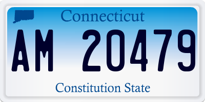 CT license plate AM20479