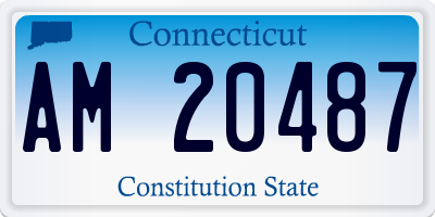 CT license plate AM20487