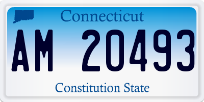 CT license plate AM20493