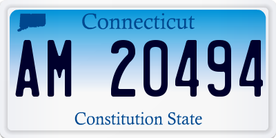 CT license plate AM20494