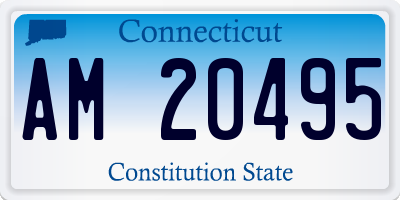 CT license plate AM20495
