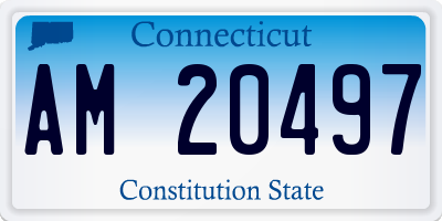 CT license plate AM20497