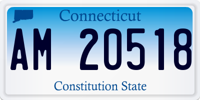CT license plate AM20518