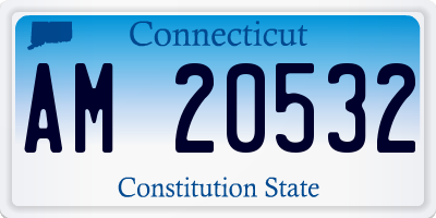 CT license plate AM20532