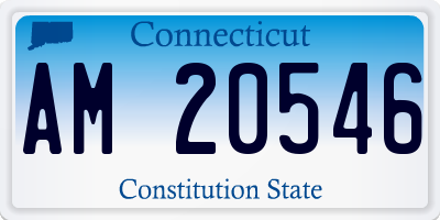 CT license plate AM20546