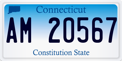 CT license plate AM20567