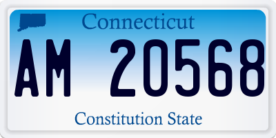 CT license plate AM20568