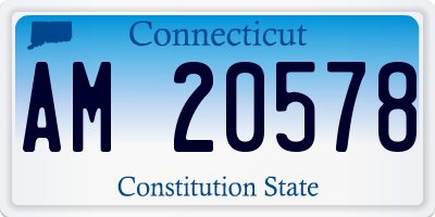 CT license plate AM20578
