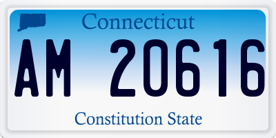 CT license plate AM20616