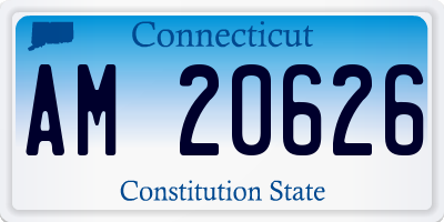 CT license plate AM20626