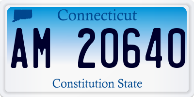 CT license plate AM20640