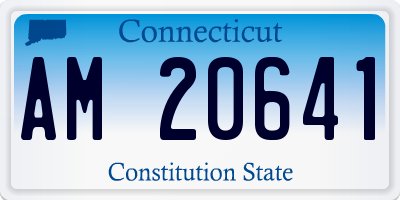CT license plate AM20641