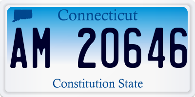 CT license plate AM20646