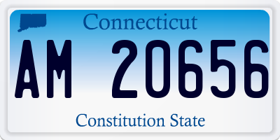 CT license plate AM20656