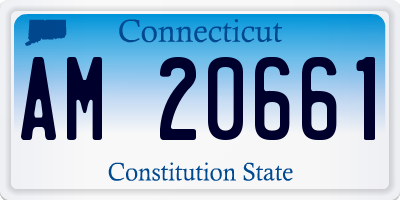 CT license plate AM20661