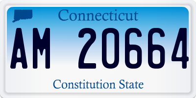 CT license plate AM20664