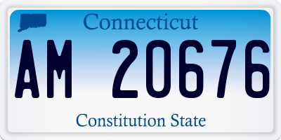 CT license plate AM20676