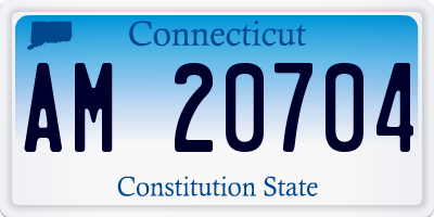 CT license plate AM20704