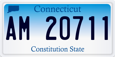 CT license plate AM20711
