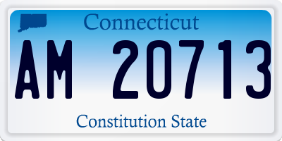 CT license plate AM20713
