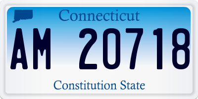 CT license plate AM20718