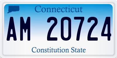 CT license plate AM20724