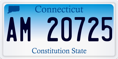 CT license plate AM20725