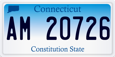 CT license plate AM20726