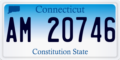 CT license plate AM20746