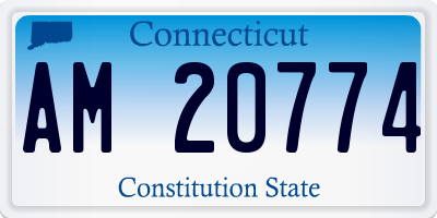 CT license plate AM20774
