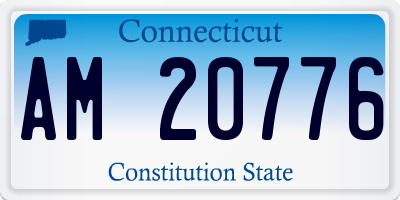 CT license plate AM20776