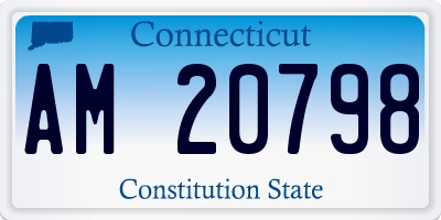 CT license plate AM20798
