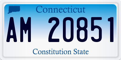 CT license plate AM20851