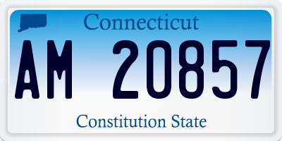 CT license plate AM20857