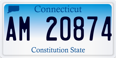 CT license plate AM20874