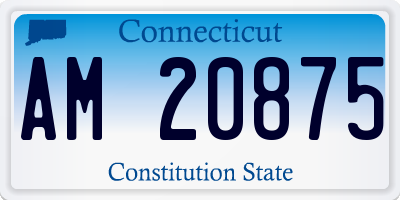 CT license plate AM20875