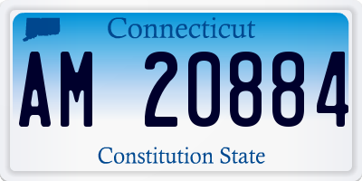 CT license plate AM20884
