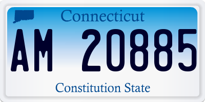 CT license plate AM20885