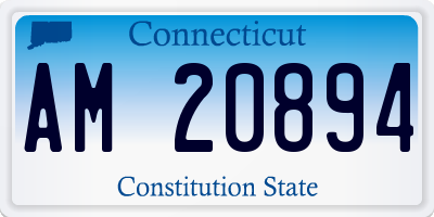 CT license plate AM20894