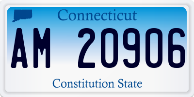 CT license plate AM20906