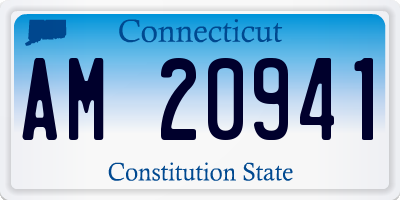 CT license plate AM20941