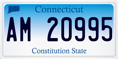 CT license plate AM20995