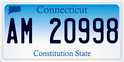 CT license plate AM20998