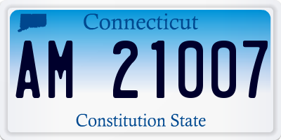 CT license plate AM21007