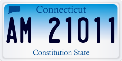 CT license plate AM21011