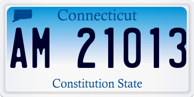 CT license plate AM21013