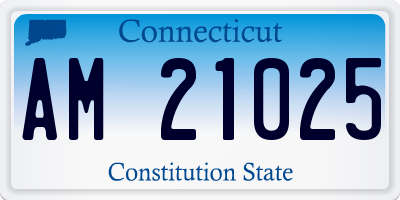 CT license plate AM21025