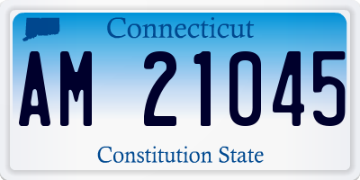 CT license plate AM21045