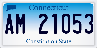 CT license plate AM21053